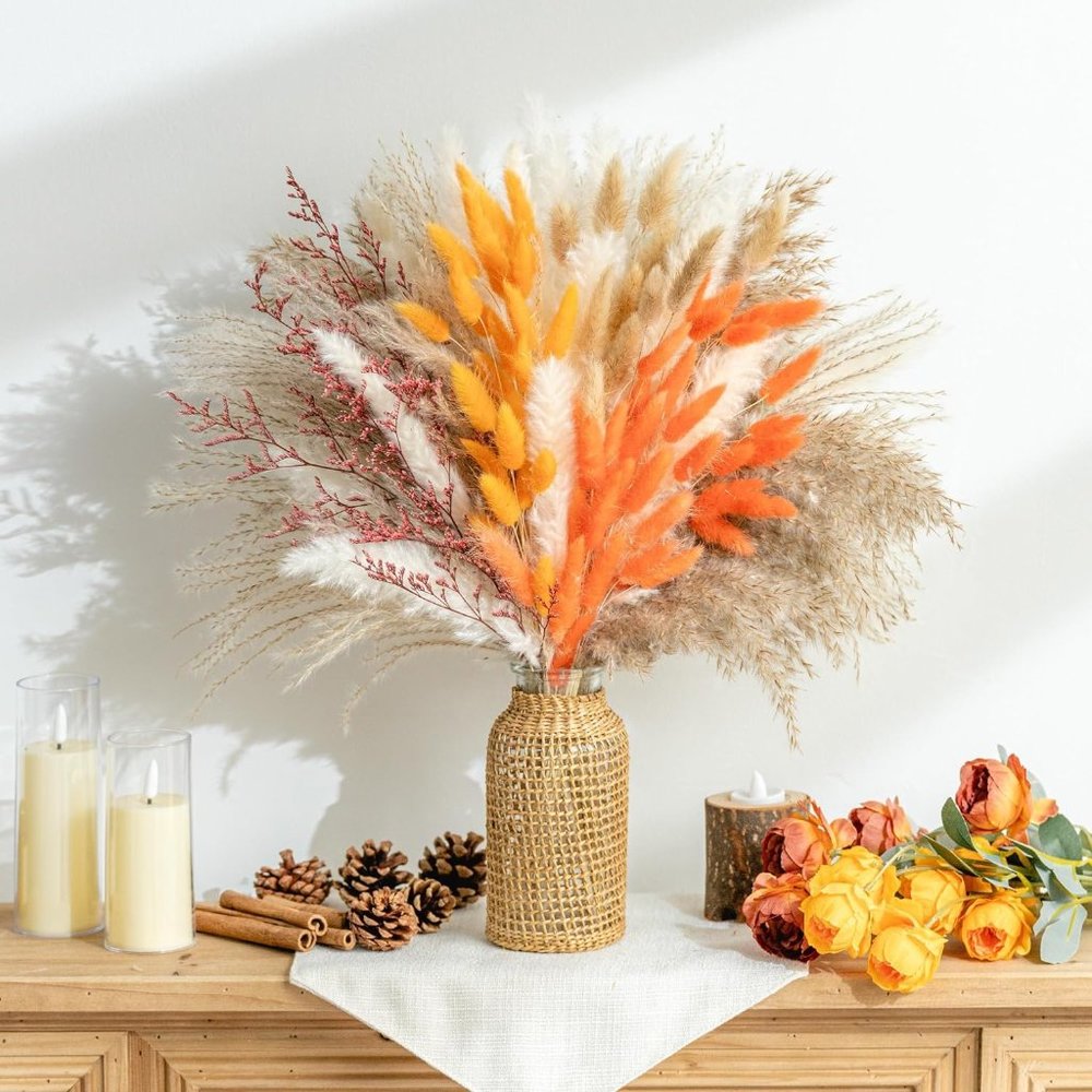 100PCS Bouquet Decorations Home Decor Long-Lasting Dried Flowers Bouquet